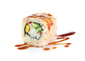 Detail Sushi so sójovou omáčkou